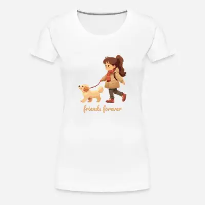 friends-forever-girl-dog-frauen-premium-t-shirt_3