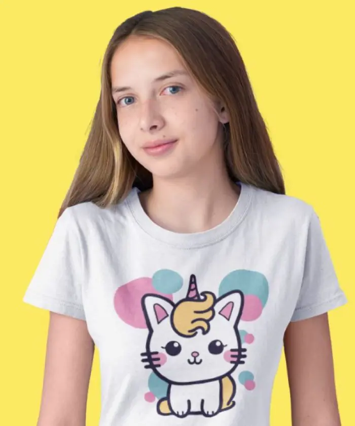 Süße Katze Kinder T-Shirt