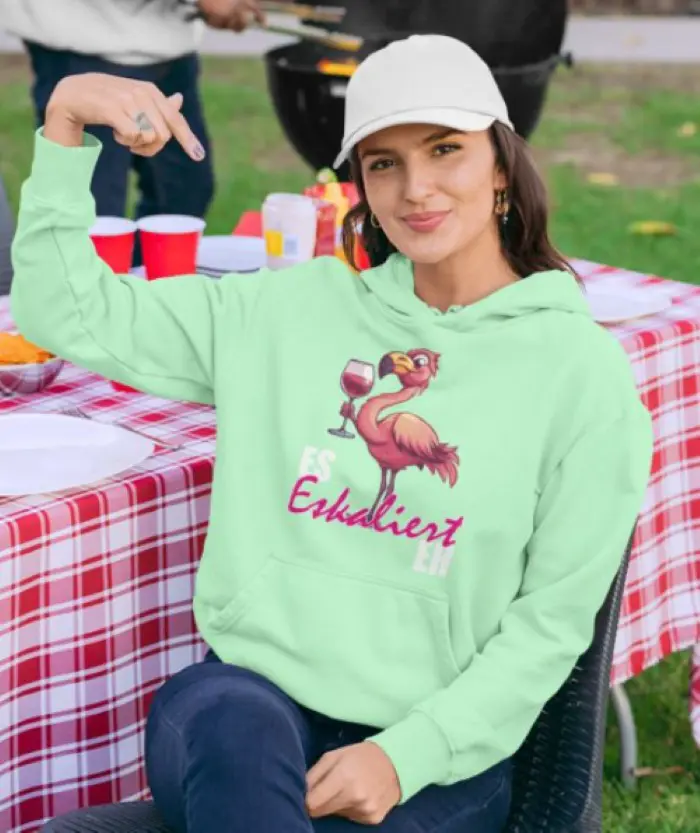 Flamingo Eskaliert Hoodie