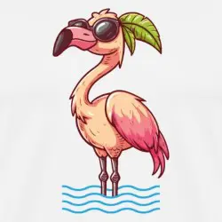 beach-flamingo-maenner-premium-t-shirt_7