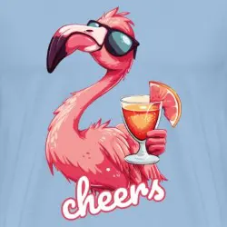 flamingo-cheers-maenner-premium-t-shirt_8