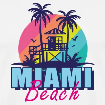 miami-beach-retro-maenner-premium-t-shirt_design_6