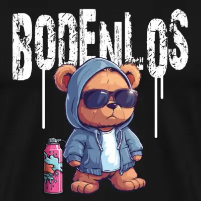 bodenlos-teddy-graffiti-maenner-premium-t-shirt_design_7